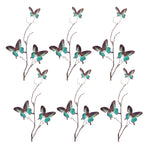 Butterfly Twig Spray Set of 6 Fabric Floral Stem 32" H Decorative Accent by Melrose