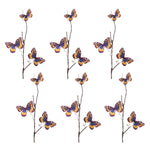 Decorative Butterfly Spray Set of 6 – Fabric and Plastic – 32" H Accent by Melrose