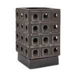 Lantern Candleholder – 12"H Brown Distressed Architectural Indoor Outdoor Decor by Uttermost
