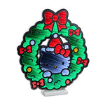 Hello Kitty Holiday Wreath Ekkolight 20"H Acrylic Plug In Lamp – By Melrose