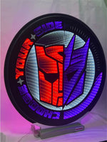 Hasbro Transformers Choose Your Side Acrylic Plug In Ekkolight 23.5 Inch Indoor Accent By Melrose