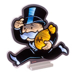 Monopoly Man Cash Bag Ekkolight 16" H Acrylic LED Infinity Light for Game Room by Melrose