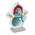 Christmas Snowman Lighted Figure – Acrylic LED – 8.75" H Tabletop Decor by Melrose