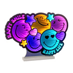 Smiley Happy Life Lighted Wall Decor – Acrylic LED – 14.5" H Positive Message Art by Melrose