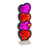 Smiley Heart Stack Lighted Decor Panel – Acrylic LED – 12" H – Melrose