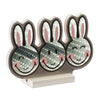 Smiley Triple Bunny Lighted Decor Panel – Acrylic LED – 6.75" H – Melrose