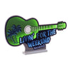 Acrylic Plug In Tabletop Light 15" H – Margaritaville Livin for the Weekend Guitar Display by Melrose