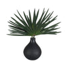 Modern Artificial Palm Accent – Black Vase – 14 Inch Height – Uttermost