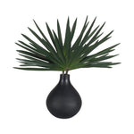 Decorative Artificial Palm Black Teardrop Vase 14" H by Uttermost