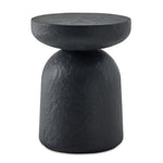 Uttermost Hurlee Outdoor Accent Table Crafted from Glass Reinforced Concrete-Featuring a Beautiful Black Slate Textured Finish
