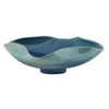 Uttermost Blue Lagoon Outdoor Bowl with Organic Wavy Edges Glossy and Blue Green Finish