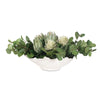 Decorative Artificial Botanical Centerpiece – White Protea – Uttermost