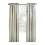 Ticking Stripe Room Darkening Pole Top Curtain Panel Pair each 40" x 45" Sage