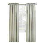 Ticking Stripe Room Darkening Pole Top Curtain Panel Pair each 40" x 63" Sage