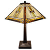 Amora Lighting 22-Inch Mission Tiffany Table Lamp for Bedroom or Study