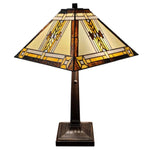 Amora Lighting Tiffany Style Mission Design Table Lamp 22" High