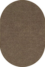 Carpets for Kids Mt St Helens Solids Collection Classroom Rug, Mocha Brown, 7' 6" x 12' Oval
