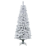 Vickerman A100346LED 4.5' Flocked Pacific Artificial Christmas Tree 200 Pure White LED Lights