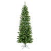 9.5' Pencil Pine Artificial Christmas Tree, Warm White LED Dura-lit Lights