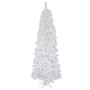 Vickerman A103277LED 7.5' White Salem Pencil Pine Artificial Christmas Tree Multi-Colored Dura-Lit LED Lights