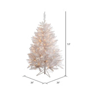 3.5' Artificial Christmas Tree Clear Dura-lit Incandescent Lights