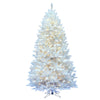 7.5' Sparkle White Spruce Artificial Christmas Tree Pure White LED Lights