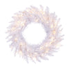 Vickerman A104225LED 24" Sparkle White Spruce Artificial Christmas Wreath Pure White LED Lights