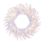 Vickerman A104225LED 24" Sparkle White Spruce Artificial Christmas Wreath Pure White LED Lights