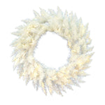 Vickerman A104231LED 30" Sparkle White Spruce Artificial Christmas Wreath Pure White LED Lights