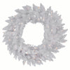 Vickerman A104231 30" Sparkle White Spruce Artificial Christmas Wreath Clear Dura-lit Incandescent Lights