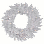 Vickerman A104231 30" Sparkle White Spruce Artificial Christmas Wreath Clear Dura-lit Incandescent Lights