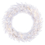 Vickerman A104248LED 48" Sparkle White Spruce Artificial Christmas Wreath Pure White LED Lights