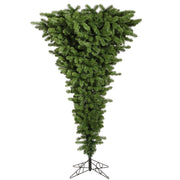 Vickerman A107482 9' Green Upside Down Artificial Christmas Tree Dura-Lit® Multi-Colored Lights