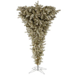 Vickerman A107780 9' Champagne Upside Down Artificial Christmas Tree Unlit