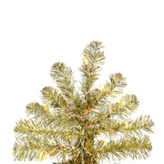 Vickerman A107776LED 7.5' Champagne Upside Down Artificial Christmas Tree Warm White Dura-Lit Led Lights