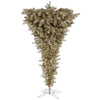 Vickerman A107776 7.5' Champagne Upside Down Artificial Christmas Tree Clear Dura-Lit Incandescent Lights