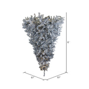 Vickerman A117636 6' Silver Upside Down Artificial Christmas Tree Clear Dura-Lit Incandescent Lights