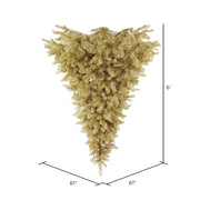 Vickerman A117735 6' Champagne Upside Down Artificial Christmas Tree Unlit