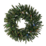 Vickerman A118362LED 60" Cashmere Artificial Christmas Wreath Multi-Colored Dura-lit LED Lights
