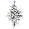 Vickerman A128206 32" Flocked Snow Ridge Artificial Christmas Swag Unlit