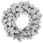 Vickerman A128230 30" Flocked Snow Ridge Artificial Christmas Wreath Unlit