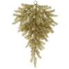 Vickerman A147707 36"Gold And Silver Tinsel Artificial Christmas Teardrop Unlit