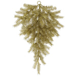 Vickerman A147707 36"Gold And Silver Tinsel Artificial Christmas Teardrop Unlit