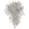 Vickerman A155308LED 36" Flocked Alberta Artificial Christmas Teardrop Pure White Led Lights