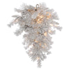 Vickerman A155308 36" Flocked Alberta Artificial Christmas Teardrop Clear Dura-Lit Incandescent Lights
