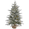 Vickerman A156641 48" Frosted Sable Pine Artificial Christmas Tree Clear Dura-Lit Lights