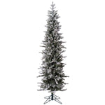 Vickerman A167971LED 7' Frosted Glitter Tannenbaum Pine Artificial Christmas Tree Pure White Led Lights