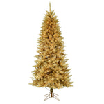 Vickerman A193246LED 4.5' X 32" Gold Fir Artificial Christmas Pencil Tree Warm White Dura-Lit Led Lights