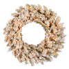 Vickerman A193531 30" Frosted Gold Artificial Christmas Wreath Clear Dura-Lit Incandescent Lights
