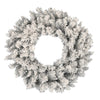 Vickerman A193724 24" Frosted Silver Artificial Christmas Wreath Unlit